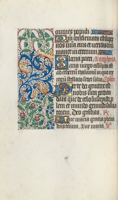 Rouen Kullanım Saatleri Kitabı: fol. 60v, c. 1470. by Master of the Geneva Latini