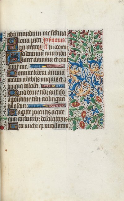 Rouen Kullanım Saatleri Kitabı: fol. 61r, c. 1470. by Master of the Geneva Latini