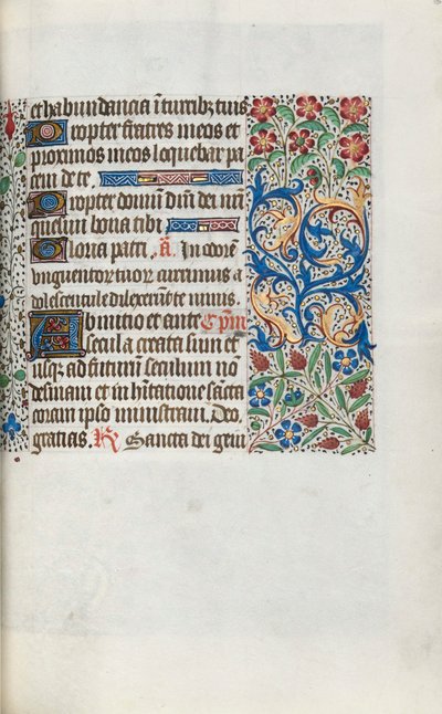 Rouen Kullanım Saatleri Kitabı: fol. 63r, c. 1470. by Master of the Geneva Latini