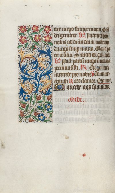 Rouen Kullanım Saatleri Kitabı: fol. 63v, c. 1470. by Master of the Geneva Latini