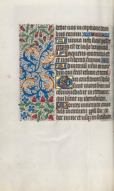 Rouen Kullanım Saatleri Kitabı: fol. 65v, c. 1470. by Master of the Geneva Latini