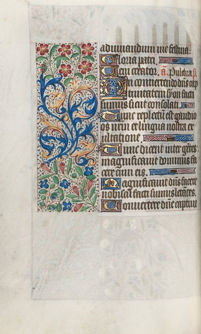 Rouen Kullanım Saatleri Kitabı: fol. 67v, c. 1470. by Master of the Geneva Latini