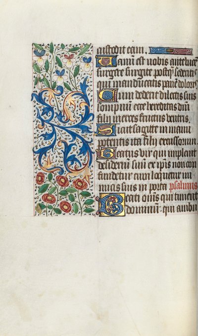 Rouen Kullanım Saatleri Kitabı: fol. 68v, c. 1470. by Master of the Geneva Latini