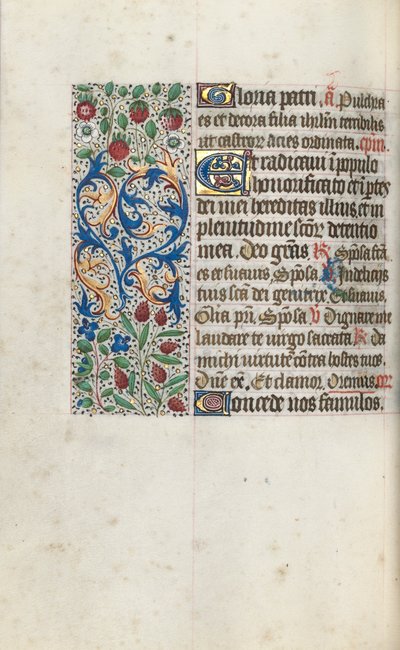 Rouen Kullanım Saatleri Kitabı: fol. 69v, c. 1470. by Master of the Geneva Latini