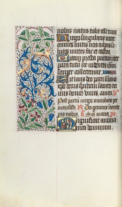 Rouen Kullanım Saatleri Kitabı: fol. 73v, c. 1470. by Master of the Geneva Latini
