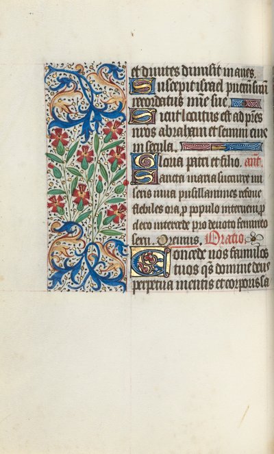 Rouen Kullanım Saatleri Kitabı: fol. 74v, c. 1470. by Master of the Geneva Latini