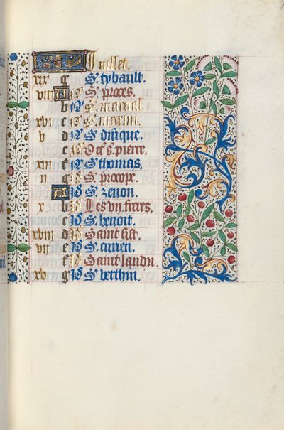 Rouen Kullanım Saatleri Kitabı: fol. 7r, c. 1470. by Master of the Geneva Latini