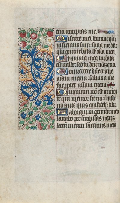 Rouen Kullanım Saatleri Kitabı: fol. 80v, c. 1470. by Master of the Geneva Latini