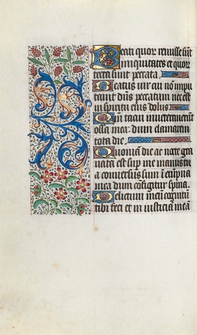 Rouen Kullanım Saatleri Kitabı: fol. 81v, c. 1470. by Master of the Geneva Latini