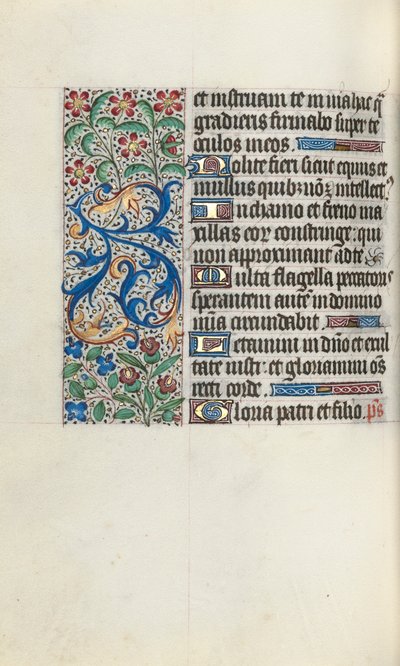Rouen Kullanım Saatleri Kitabı: fol. 82v, c. 1470. by Master of the Geneva Latini