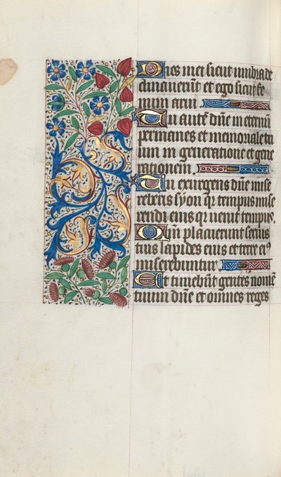 Rouen Kullanım Saatleri Kitabı: fol. 88v, c. 1470. by Master of the Geneva Latini