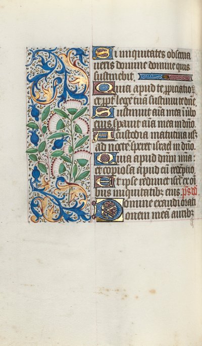 Rouen Kullanım Saatleri Kitabı: fol. 90v, c. 1470. by Master of the Geneva Latini