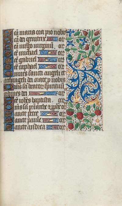 Rouen Kullanım Saatleri Kitabı: fol. 93r, c. 1470. by Master of the Geneva Latini