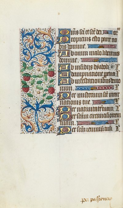Rouen Kullanım Saatleri Kitabı: fol. 94v, c. 1470. by Master of the Geneva Latini