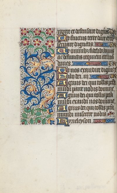 Rouen Kullanım Saatleri Kitabı: fol. 95v, c. 1470. by Master of the Geneva Latini