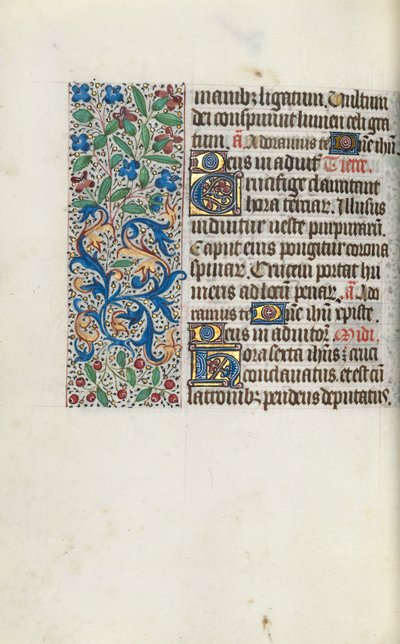 Rouen Kullanım Saatleri Kitabı: fol. 97v, c. 1470. by Master of the Geneva Latini