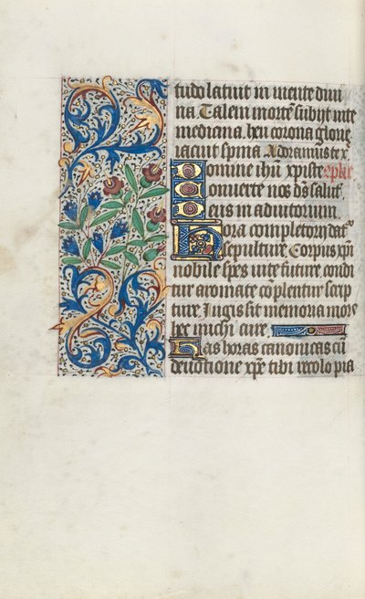Rouen Kullanım Saatleri Kitabı: fol. 98v, c. 1470. by Master of the Geneva Latini