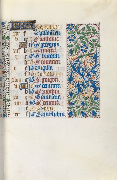 Rouen Kullanım Saatleri Kitabı: fol. 9r, c. 1470. by Master of the Geneva Latini
