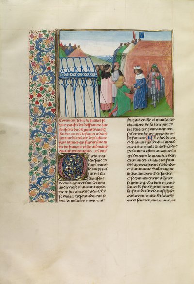 Fransa Kralı 6. Charles Jülich Dükünü Kabul Ediyor by Master of the Getty Froissart