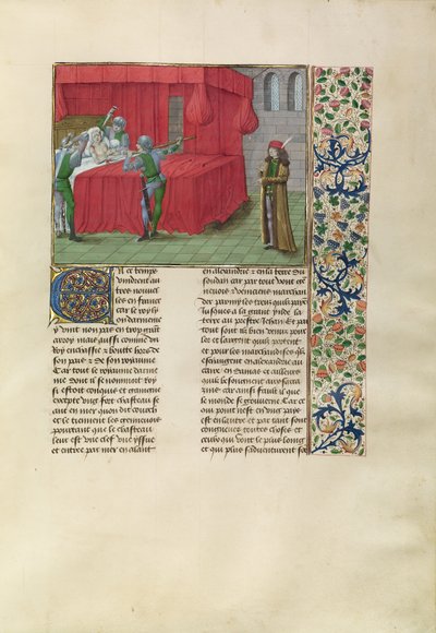 Kıbrıs Kralı Kardeşlerinin Zalimleri Tarafından Öldürüldü by Master of the Getty Froissart