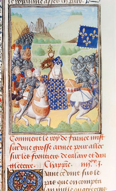 Harley 4380 fol.196v Fransa Kralı Charles VI (1366-1422), Jean Froissart