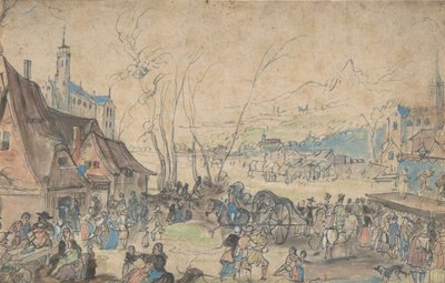Köy Fuarı, 16. yüzyıl. by Master of the Hermitage Sketchbook