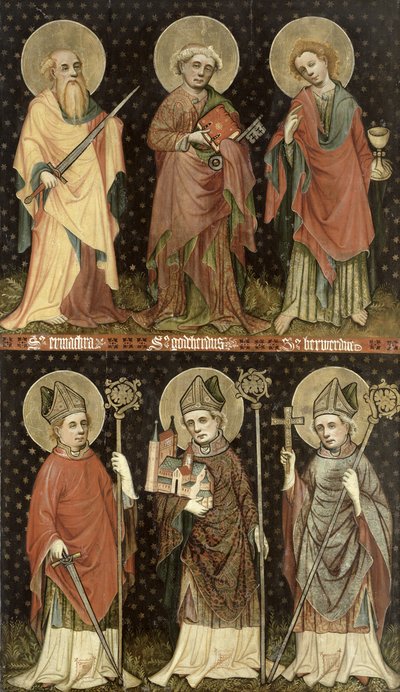 Altı Aziz by Master of the Holy Barefoot Altarpiece