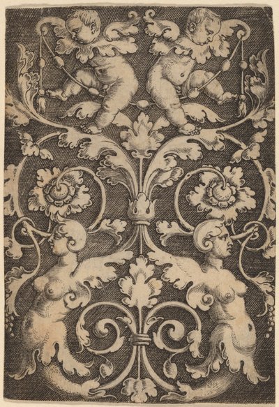 İki Sirenli Dik Süsü by Master of the Horse Heads