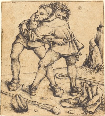 İki Köylü Kavga by Master of the Housebook