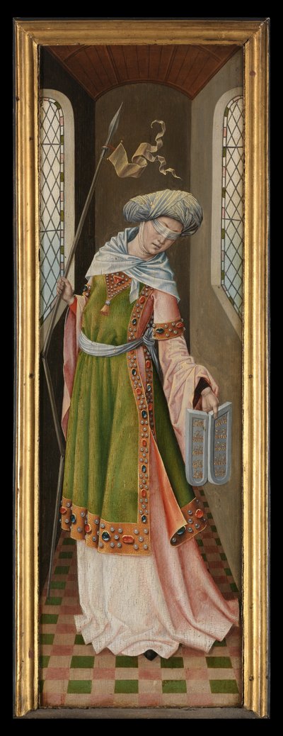 Aziz Ursula Efsanesinden Sinagogun alegorik figürü by Master of the Legend of St. Ursula