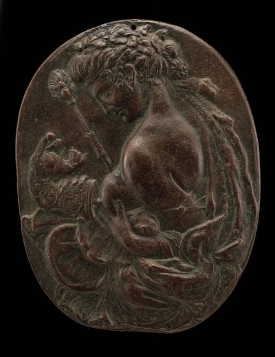 Bir Bacchante, 15. yüzyılın sonları veya 16. yüzyılın başlarında. by Master of the Martelli Mirror