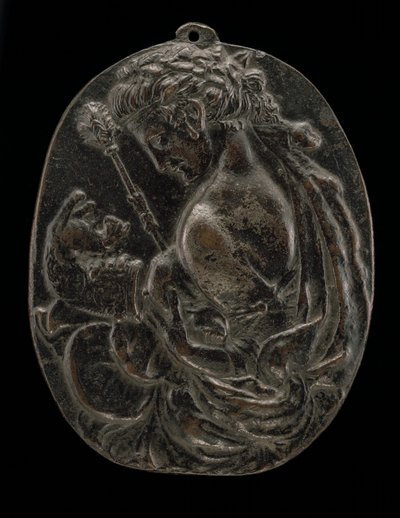 Bir Bacchante, 15. yüzyılın sonları veya 16. yüzyılın başlarında. by Master of the Martelli Mirror