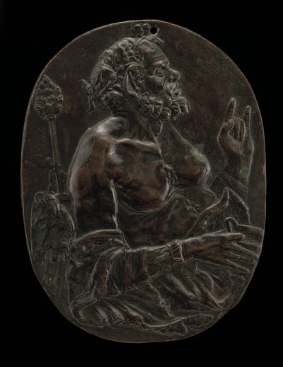 15. yüzyılın sonları veya 16. yüzyılın başlarında bir Satyr. by Master of the Martelli Mirror