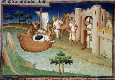 Polo kardeşler (Marco Polo dahil) bir kargo gemisiyle Hindistan