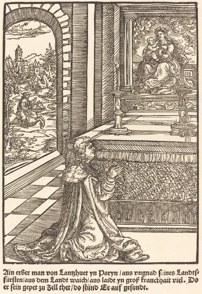 Ain erber man von Lanshuet ... by Master of the Miracles of Mariazell