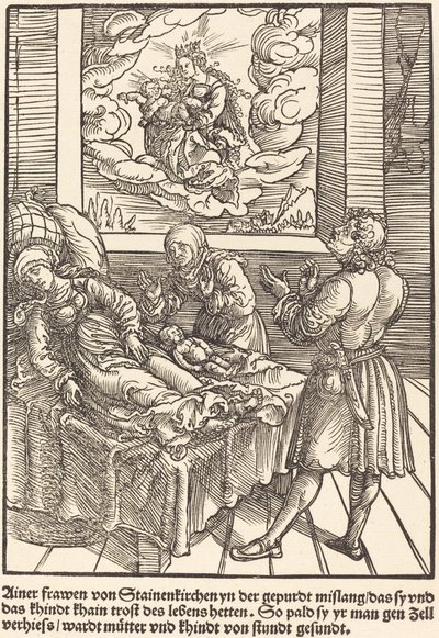 Ainer Frau von Stainerkirchen ... by Master of the Miracles of Mariazell
