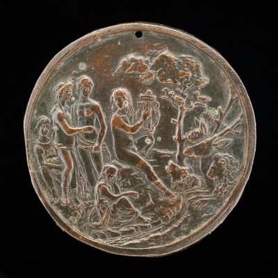 Orpheus Hayvanlara Oynarken, 15. yüzyılın dördüncü çeyreği. by Master of the Orpheus Legend