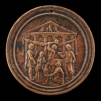 Bir Boğanın Kurban Edilmesi, 15. yüzyılın dördüncü çeyreği. by Master of the Orpheus Legend