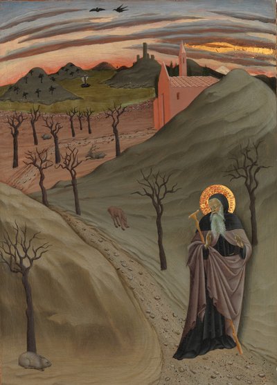 Vahşi Doğada Başrahip Aziz Anthony, yak. 1435. by Master of the Osservanza