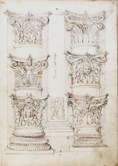 Altı başlık, bir lesen ve iki sütun kaidesi, c1512-1517 by Master of the Oxford Album