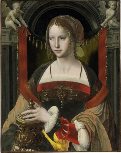 Sainte Marie Madeleine - Papağan ustası tarafından yapılan resim (Anvers, 16. yüzyılın ilk üçte biri), ahşap üzerine yağlı boya (73,6 x 58.4 cm) by Master of the Parrot