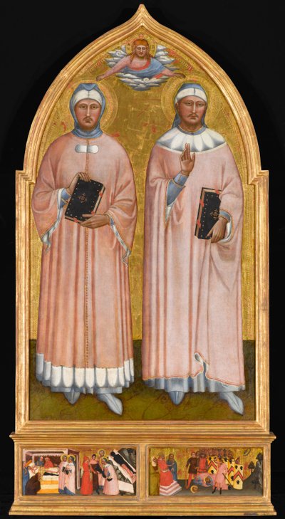 St. Cosmas ve St. Damian, c.1370-1375 (panelde tempera ve altın varak) by Master of the Rinuccini Chapel