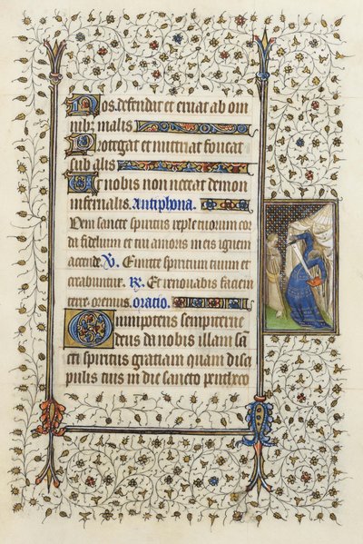 Ms 62 f.132r Guillaume de Deguileville 1350, 1417 (parşömen üzerine mürekkep ve altın varak) tarafından 