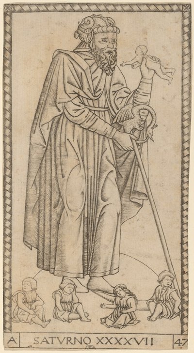 Satürn (Satürn) by Master of the S Series Tarocchi