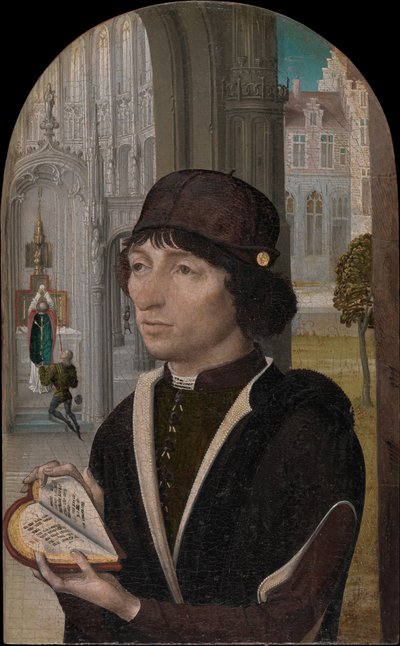 Kitap Tutan Genç Adam, yak. 1480. by Master of the View of Sainte