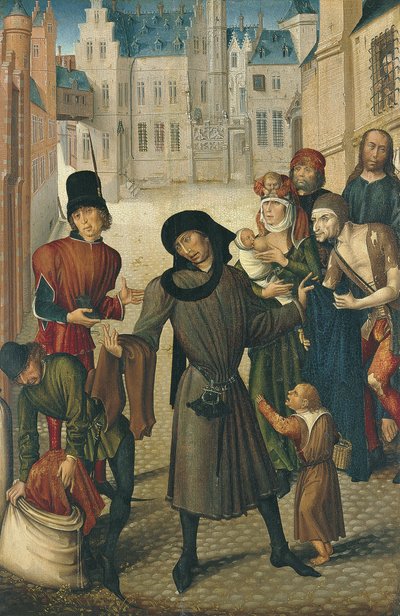 Çıplak Giydirmek by Master of the View of St. Gudule
