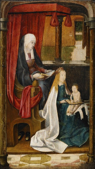 Madonna Bebek İsa Okumayı Öğretiyor, 1480 by Master of the View of St. Gudule