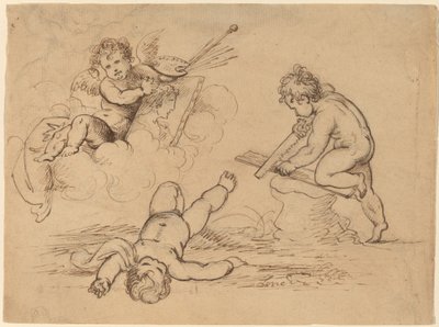 Alegori: Dört Putti by Mather Brown