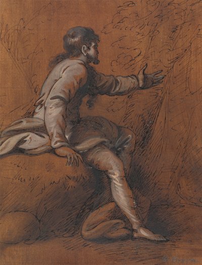 Kayanın Üzerine Oturan Adam by Mather Brown