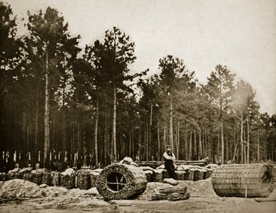 Petersburg önünde Gabion yapmak, 1861-65 by Mathew B. Brady